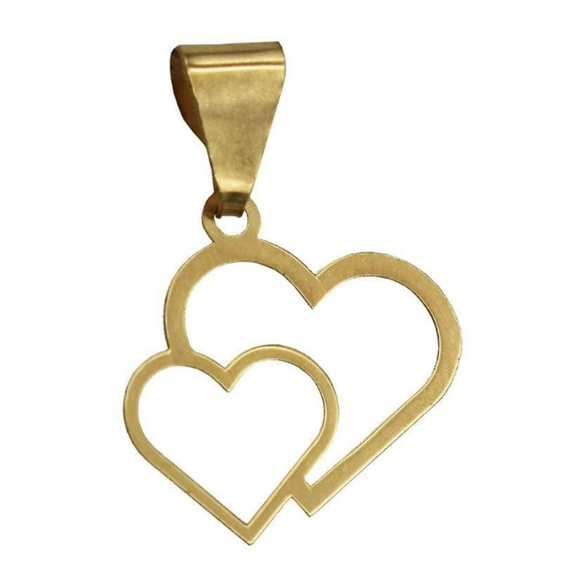 پلاک طلا زنانه طرح دو قلب قو طلایی کد P035433-1.00 پلاک طلا زنانه طرح دو قلب قو طلایی کد P035433-1.00