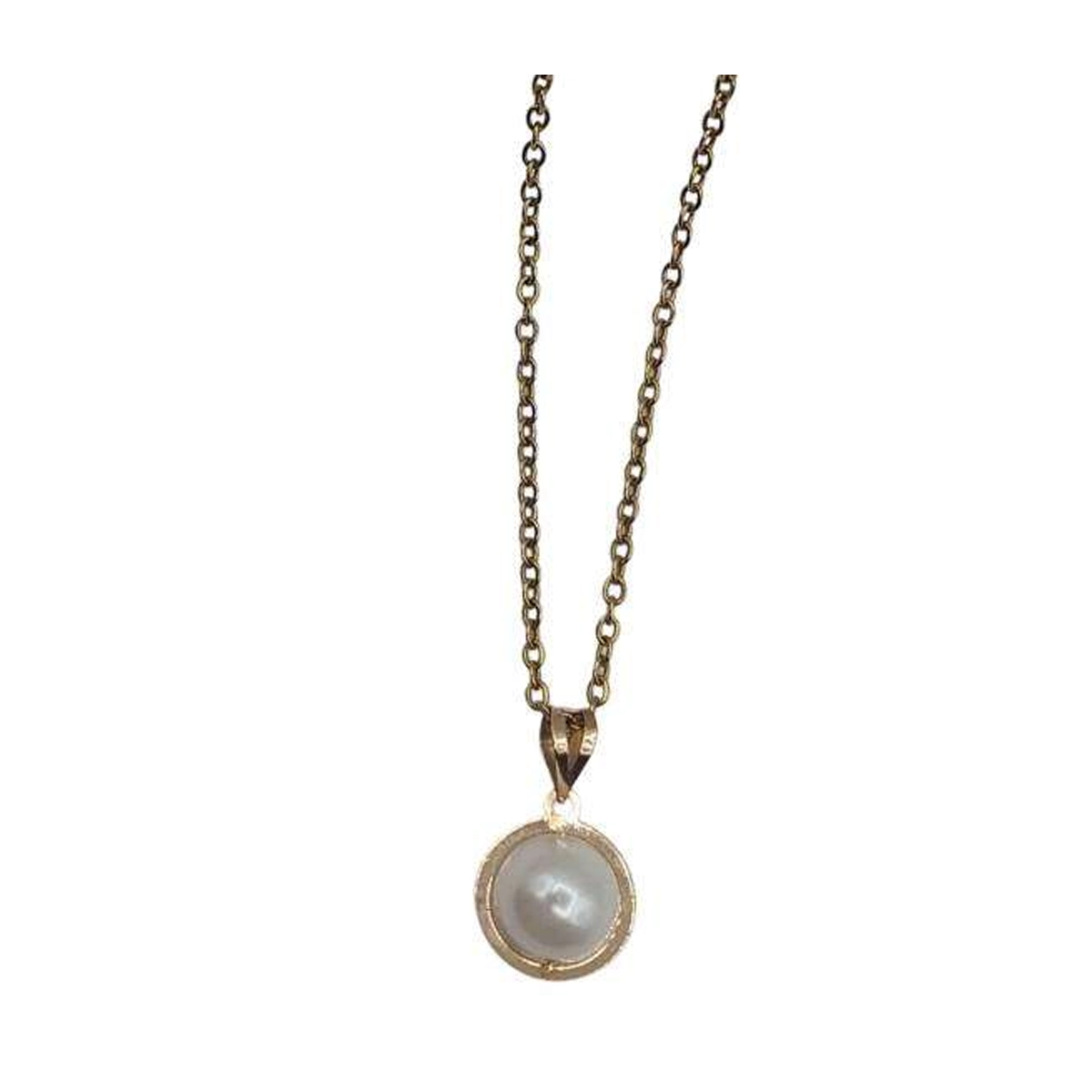 گردنبند طلا زنانه طرح مروارید سواروسکی اپال گلد کد sh0270-0.66