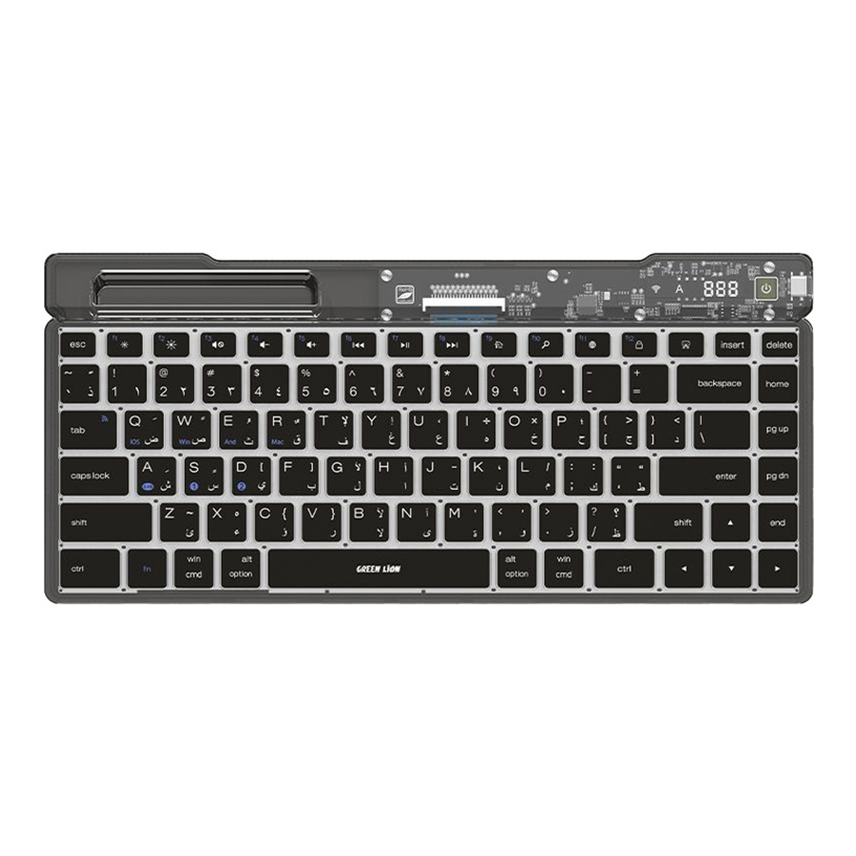 کیبورد بی سیم گرین لاین مدل Transparent GNTPKYBBK کیبورد بی سیم گرین لاین مدل Transparent GNTPKYBBK