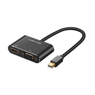 کابل تبدیل Mini Displayport به HDMI و VGA یوگرین مدل MD115-نقرهای کابل تبدیل Mini Displayport به HDMI و VGA یوگرین مدل MD115-نقرهای