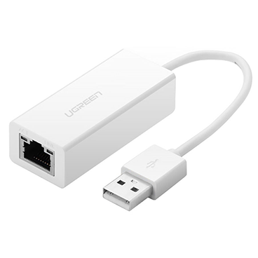 مبدل یو اس بی به شبکه Ethernet یوگرین مدل CR110-سفید مبدل یو اس بی به شبکه Ethernet یوگرین مدل CR110-سفید