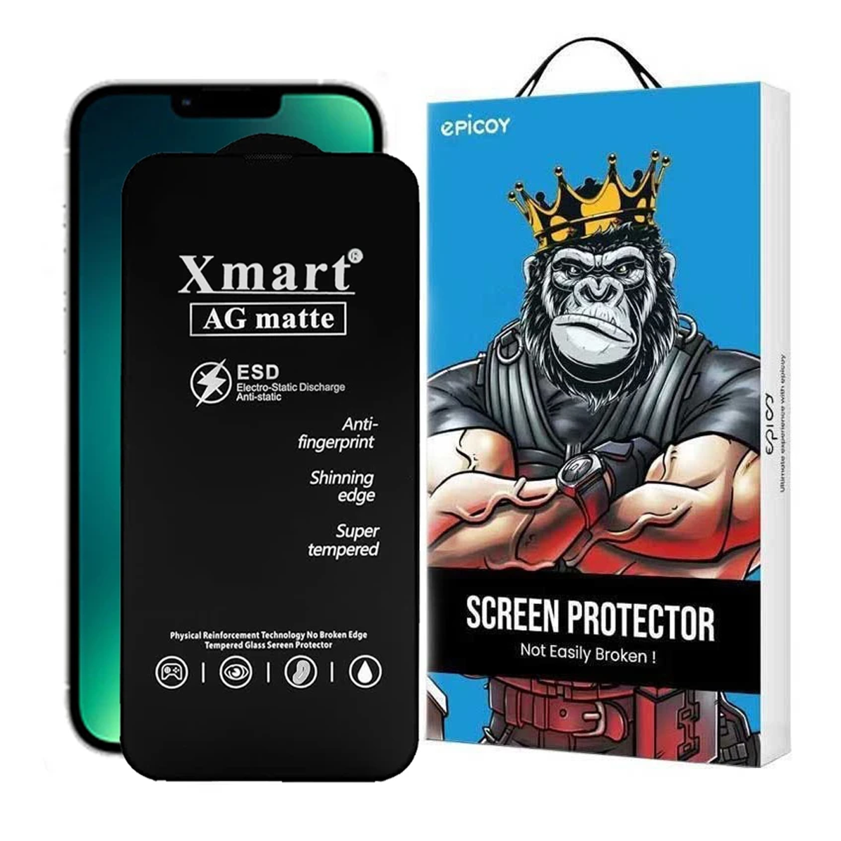 گلس گوشی مات اپل iphone 14 Plus/13 Pro Max اپیکوی مدل Xmart Ag Matte گلس گوشی مات اپل iphone 14 Plus/13 Pro Max اپیکوی مدل Xmart Ag Matte