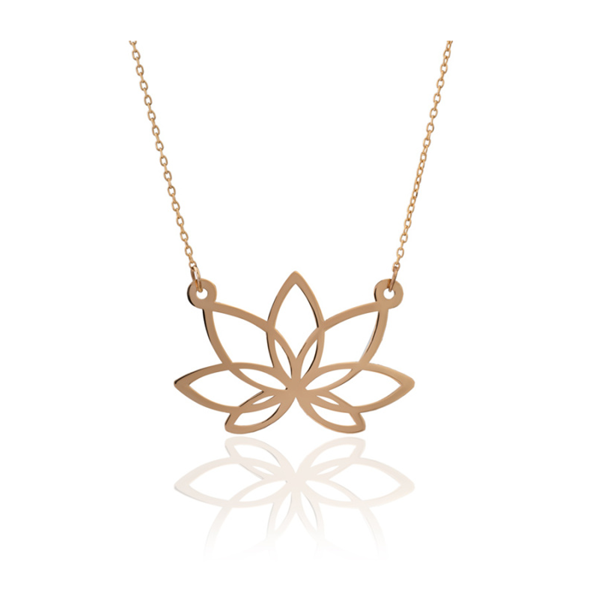 گردنبند طلا زنانه طرح نیلوفر-1.18
