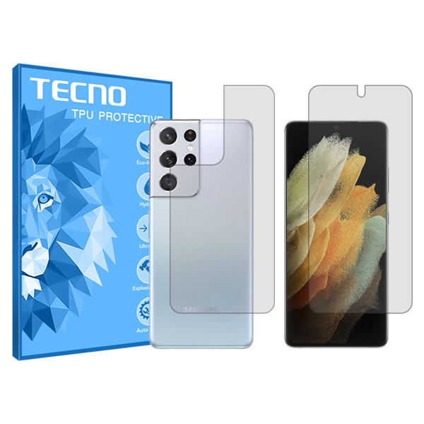 محافظ صفحه نمایش شفاف تکنو مدل HyGEL مناسب برای گوشی موبایل سامسونگ Galaxy S21 Ultra به همراه محافظ پشت گوشی  محافظ صفحه نمایش شفاف تکنو مدل HyGEL مناسب برای گوشی موبایل سامسونگ Galaxy S21 Ultra به همراه محافظ پشت گوشی