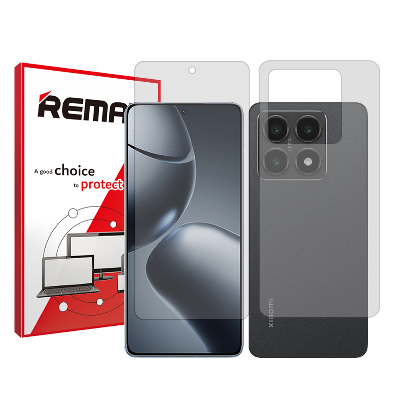 محافظ صفحه نمایش شفاف ریمکس مدل Resistant مناسب برای گوشی موبایل شیائومی 14T به همراه محافظ پشت گوشی   محافظ صفحه نمایش شفاف ریمکس مدل Resistant مناسب برای گوشی موبایل شیائومی 14T به همراه محافظ پشت گوشی