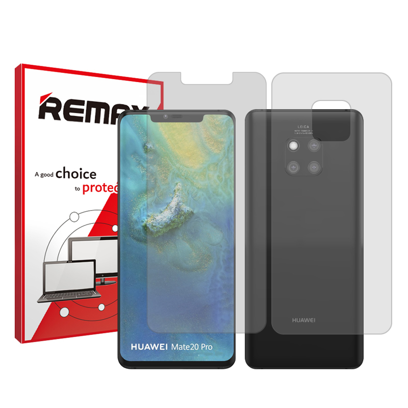 محافظ صفحه نمایش شفاف ریمکس مدل Resistant مناسب برای گوشی موبایل هوآوی Mate 20 Pro به همراه محافظ پشت گوشی محافظ صفحه نمایش شفاف ریمکس مدل Resistant مناسب برای گوشی موبایل هوآوی Mate 20 Pro به همراه محافظ پشت گوشی
