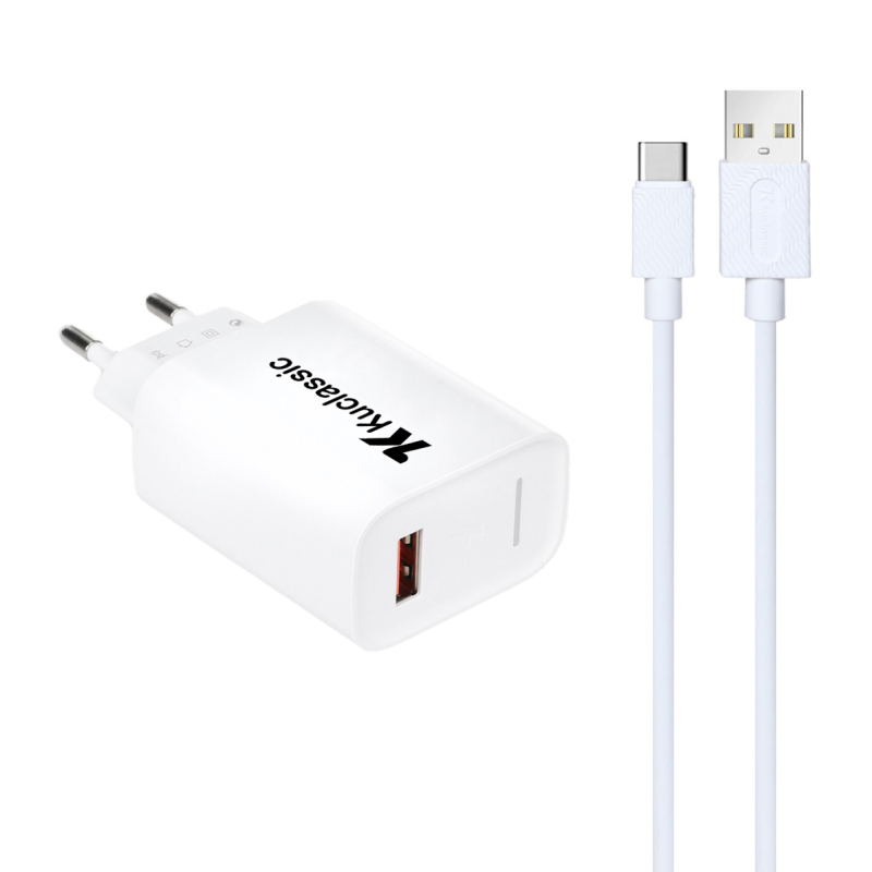 شارژر دیواری کوکلاسیک مدل C-3 توان 20 وات به همراه کابل USB-C شارژر دیواری کوکلاسیک مدل C-3 توان 20 وات به همراه کابل USB-C