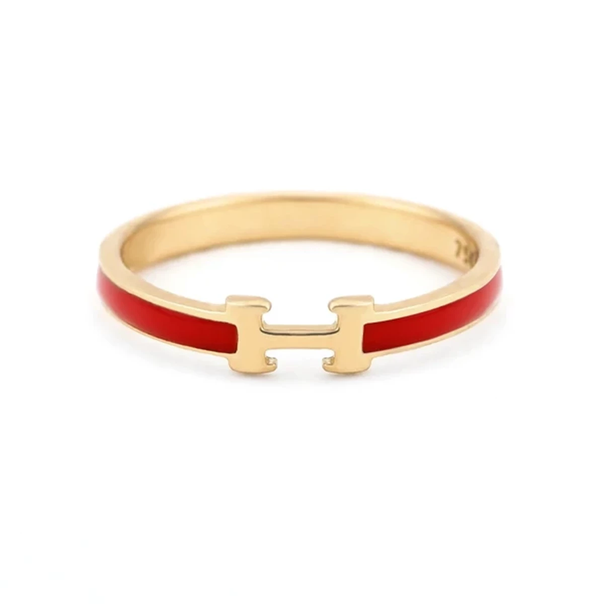 انگشتر طلا 18 عیار زنانه بان گالری مدل هرمس باریک قرمز سایز 52-1.98 انگشتر طلا 18 عیار زنانه بان گالری مدل هرمس باریک قرمز سایز 52-1.98