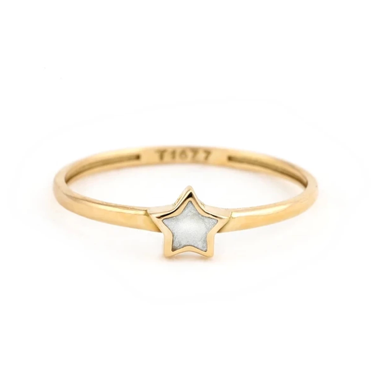 انگشتر طلا 18 عیار زنانه بان گالری مدل ستاره کوچک سایز 53-0.85 انگشتر طلا 18 عیار زنانه بان گالری مدل ستاره کوچک سایز 53-0.85