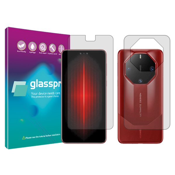 محافظ صفحه نمایش شفاف گلس پرو مدل Resistant مناسب برای گوشی موبایل هوآوی Mate 60 RS Ultimate به همراه محافظ پشت گوشی محافظ صفحه نمایش شفاف گلس پرو مدل Resistant مناسب برای گوشی موبایل هوآوی Mate 60 RS Ultimate به همراه محافظ پشت گوشی