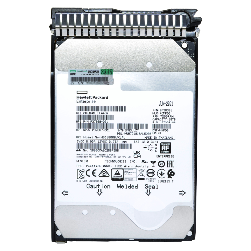 هارد سرور اچ پی ای مدل P37664-B21 ظرفیت 18TB ترابایت SAS هارد سرور اچ پی ای مدل P37664-B21 ظرفیت 18TB ترابایت SAS