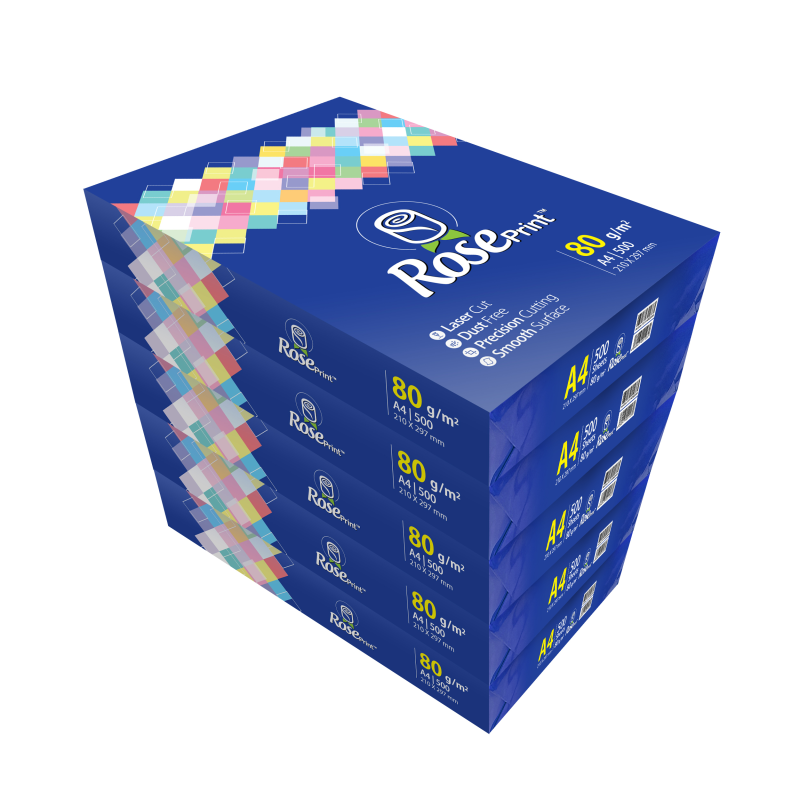 کاغذ A4 رزپرینت مدل RYB بسته 2500 برگی کاغذ A4 رزپرینت مدل RYB بسته 2500 برگی