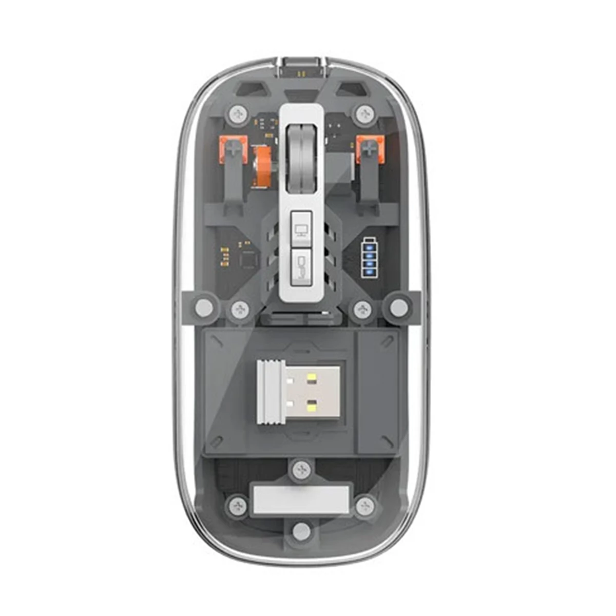 ماوس بی سیم مدل Transparent Mouse-نارنجی ماوس بی سیم مدل Transparent Mouse-نارنجی