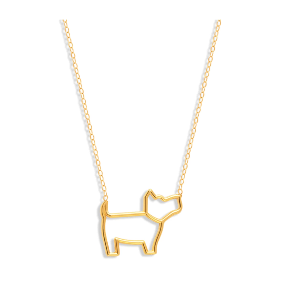 گردنبند طلا زنانه مدل سگ کد WA1106-1.27