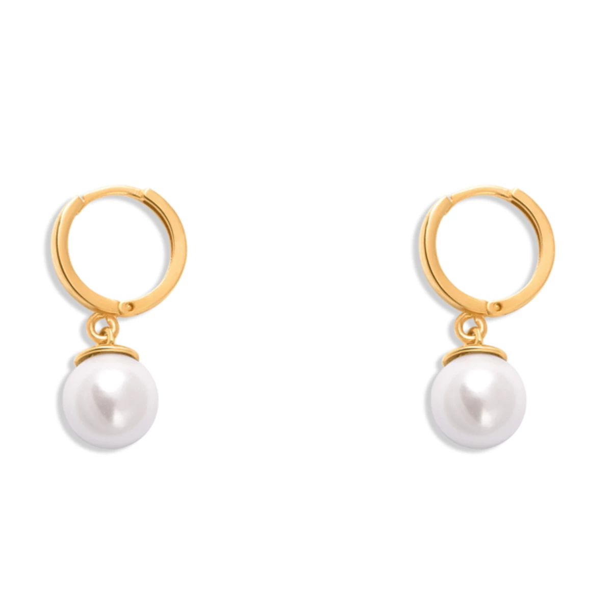 گوشواره طلا زنانه مدل هوک و مروارید کد WE761-1.27