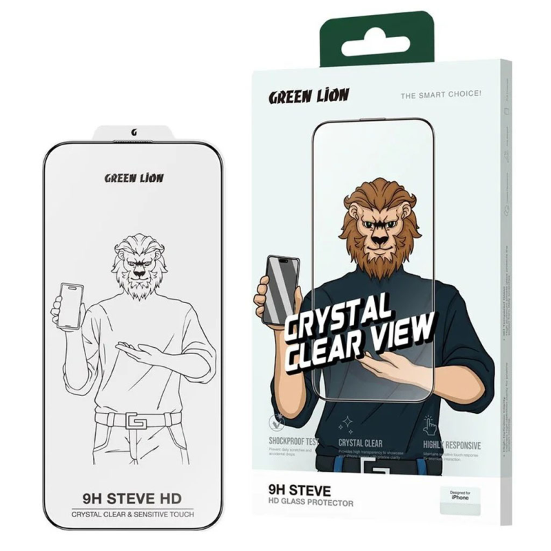 محافظ صفحه نمایش گرین لاین مدل 9H steve مناسب برای گوشی موبایل اپل iphone 16 pro  محافظ صفحه نمایش گرین لاین مدل 9H steve مناسب برای گوشی موبایل اپل iphone 16 pro