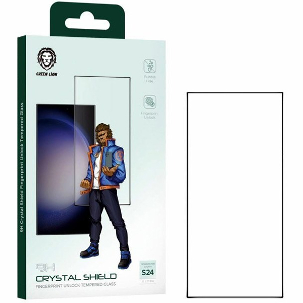 گلس گوشی سامسونگ Galaxy S24 Ultra گرین لاین مدل 9H Crystal Shield گلس گوشی سامسونگ Galaxy S24 Ultra گرین لاین مدل 9H Crystal Shield