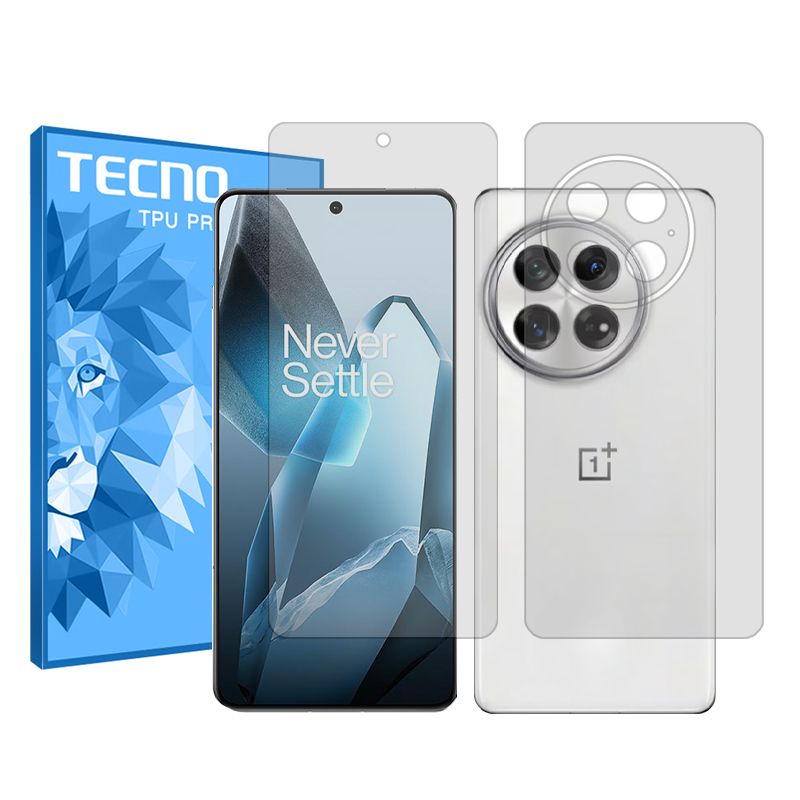 محافظ صفحه نمایش شفاف تکنو مدل Resistant مناسب برای گوشی موبایل وان پلاس  13 به همراه محافظ پشت گوشی محافظ صفحه نمایش شفاف تکنو مدل Resistant مناسب برای گوشی موبایل وان پلاس  13 به همراه محافظ پشت گوشی