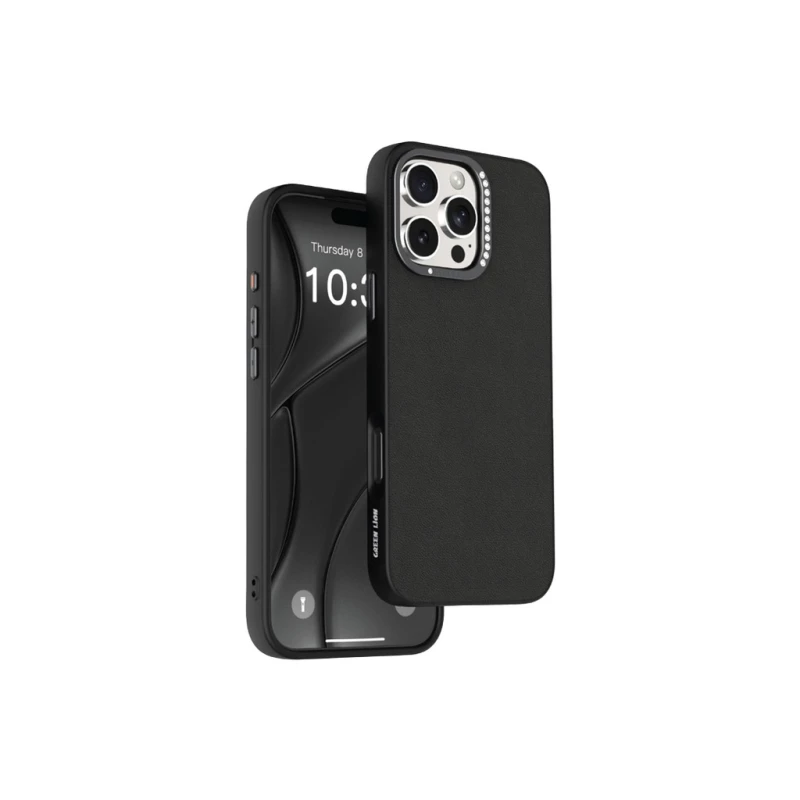 کاور گوشی اپل iPhone 16 Pro Max گرین لاین مدل Kimberly Leather-خاکستری کاور گوشی اپل iPhone 16 Pro Max گرین لاین مدل Kimberly Leather-خاکستری