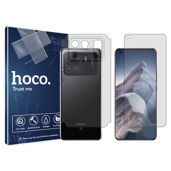 محافظ صفحه نمایش شفاف هوکو مدل HyGEL مناسب برای گوشی موبایل شیائومی Mi 11 Ultra به همراه محافظ پشت گوشی محافظ صفحه نمایش شفاف هوکو مدل HyGEL مناسب برای گوشی موبایل شیائومی Mi 11 Ultra به همراه محافظ پشت گوشی