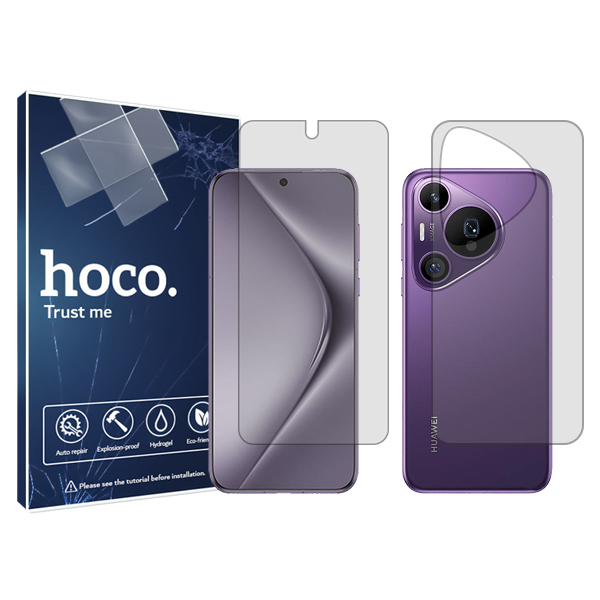 محافظ صفحه نمایش شفاف هوکو مدل Resistant مناسب برای گوشی موبایل هوآوی  Pura 70 Pro به همراه محافظ پشت گوشی محافظ صفحه نمایش شفاف هوکو مدل Resistant مناسب برای گوشی موبایل هوآوی  Pura 70 Pro به همراه محافظ پشت گوشی