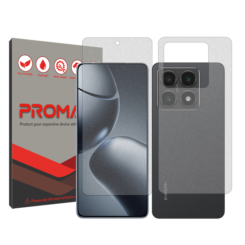 محافظ صفحه نمایش مات پرومیت مدل Resistant مناسب برای گوشی موبایل شیائومی 14T به همراه محافظ پشت گوشی محافظ صفحه نمایش مات پرومیت مدل Resistant مناسب برای گوشی موبایل شیائومی 14T به همراه محافظ پشت گوشی