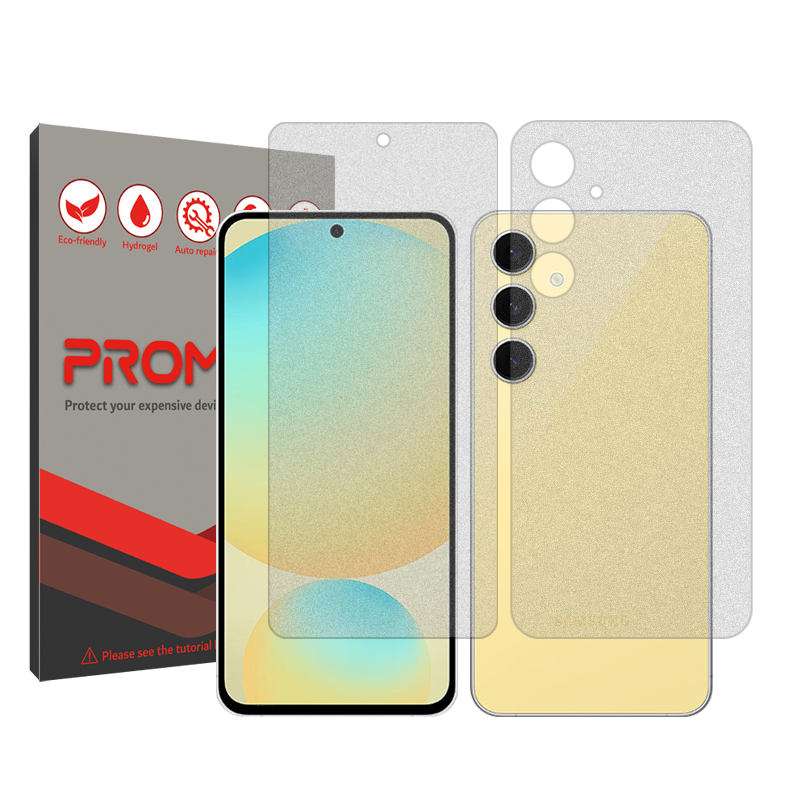 محافظ صفحه نمایش مات پرومیت مدل Resistant مناسب برای گوشی موبایل سامسونگ Galaxy S24 FE به همراه محافظ پشت گوشی محافظ صفحه نمایش مات پرومیت مدل Resistant مناسب برای گوشی موبایل سامسونگ Galaxy S24 FE به همراه محافظ پشت گوشی