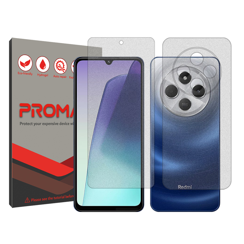 محافظ صفحه نمایش مات پرومیت مدل Resistant مناسب برای گوشی موبایل شیائومی Redmi 14C به همراه محافظ پشت گوشی  محافظ صفحه نمایش مات پرومیت مدل Resistant مناسب برای گوشی موبایل شیائومی Redmi 14C به همراه محافظ پشت گوشی