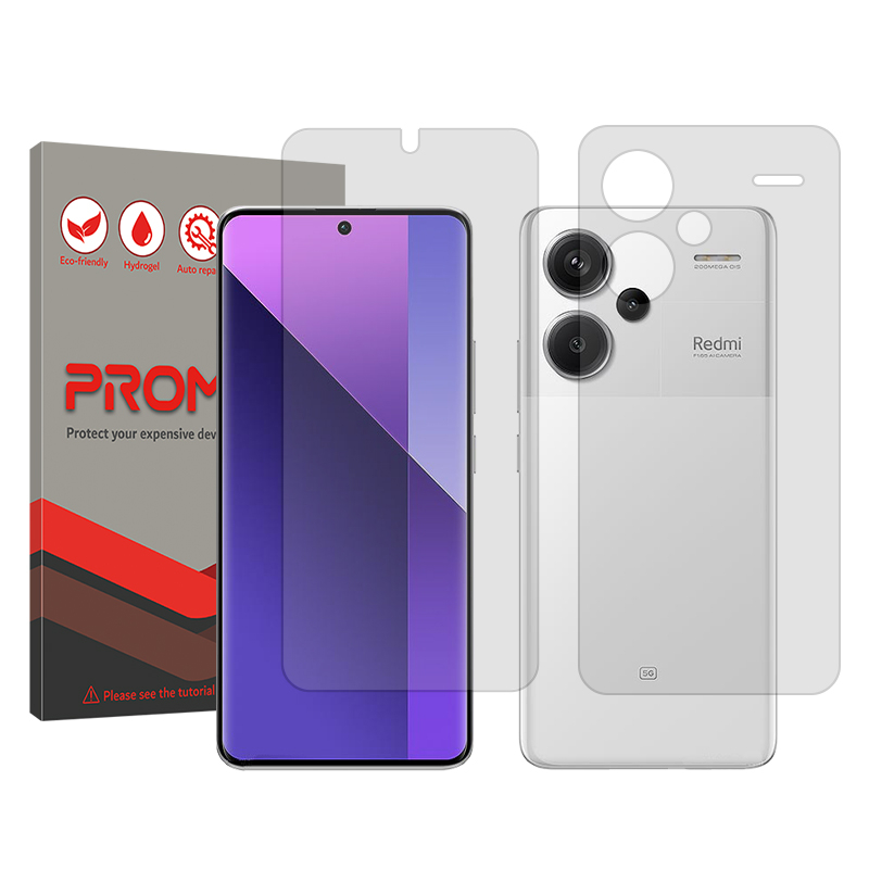 محافظ صفحه نمایش شفاف پرومیت مدل Resistant مناسب برای گوشی موبایل شیائومی Redmi Note 13 Pro Plus به همراه محافظ پشت گوشی محافظ صفحه نمایش شفاف پرومیت مدل Resistant مناسب برای گوشی موبایل شیائومی Redmi Note 13 Pro Plus به همراه محافظ پشت گوشی