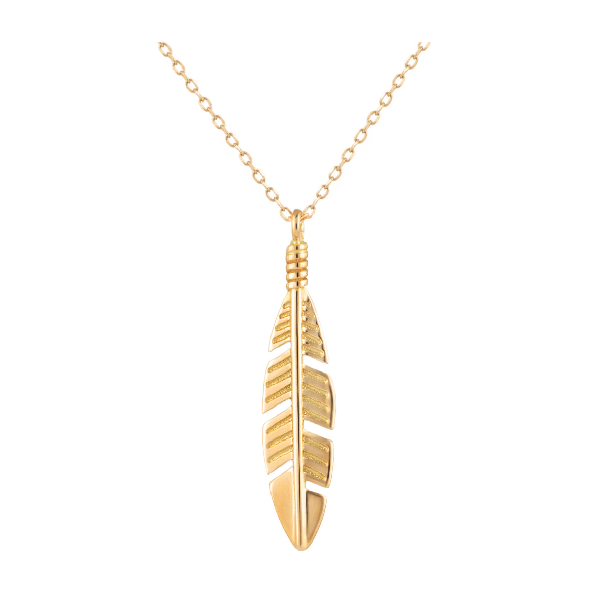 گردنبند طلا زنانه بان گالری مدل پر آپاچی-1.99 گردنبند طلا زنانه بان گالری مدل پر آپاچی-1.99