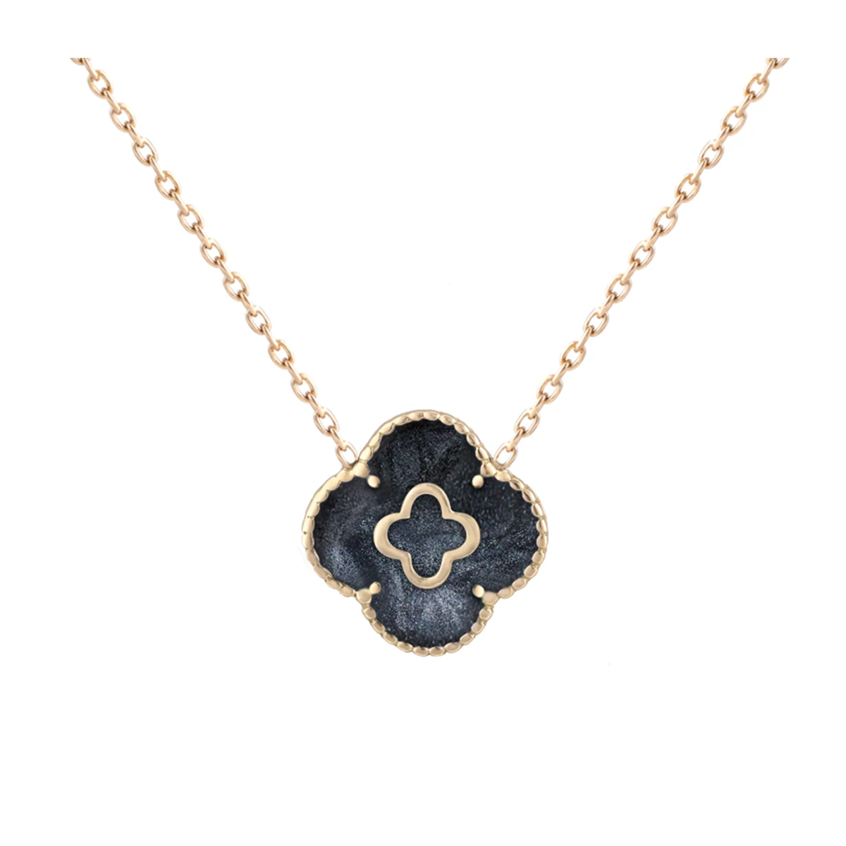 گردنبند طلا زنانه بان گالری مدل ونکلیف گوارسه دوبل مشکی-1.65 گردنبند طلا زنانه بان گالری مدل ونکلیف گوارسه دوبل مشکی-1.65