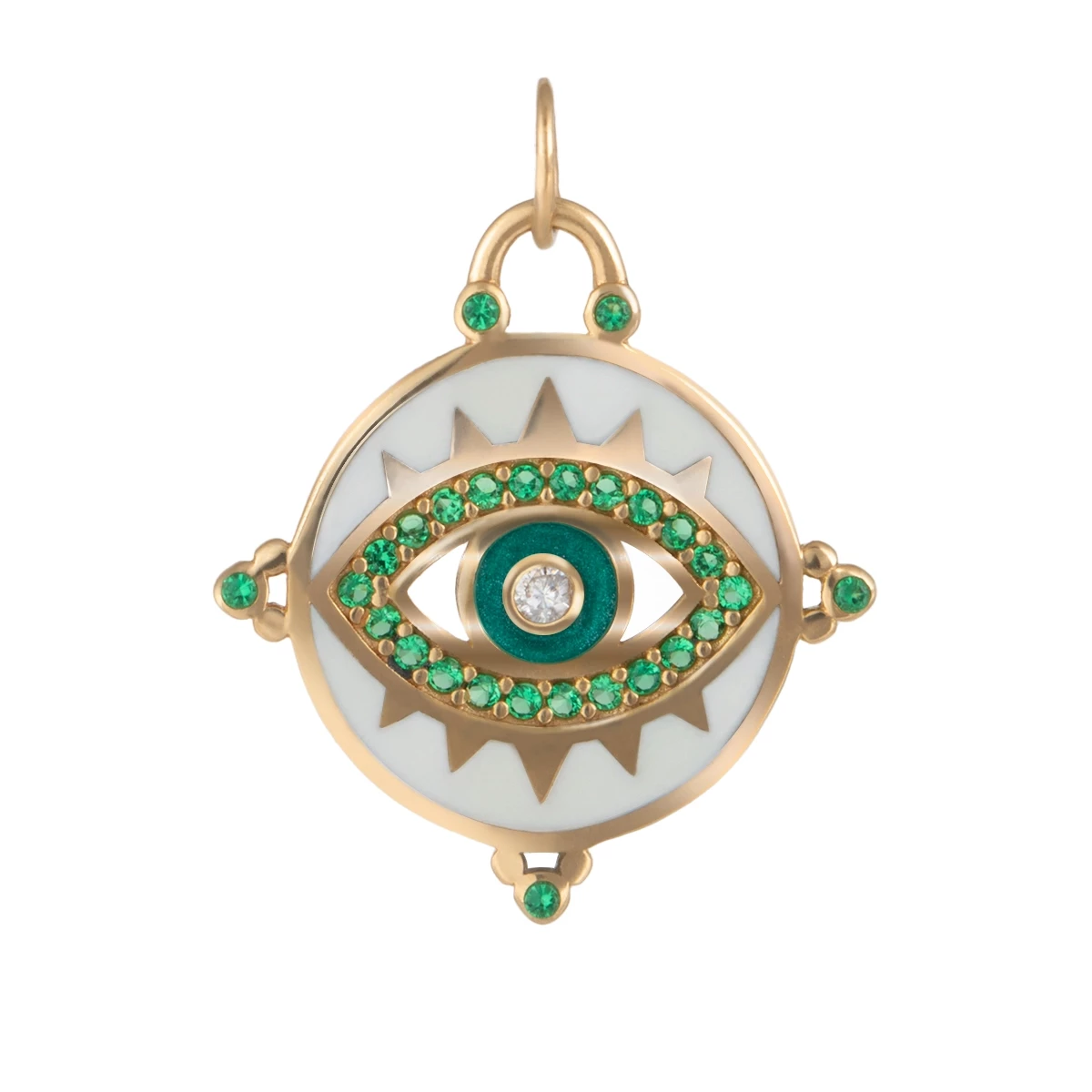 آویز طلا زنانه بان گالری مدل چشم مگنوم-3.33 آویز طلا زنانه بان گالری مدل چشم مگنوم-3.33