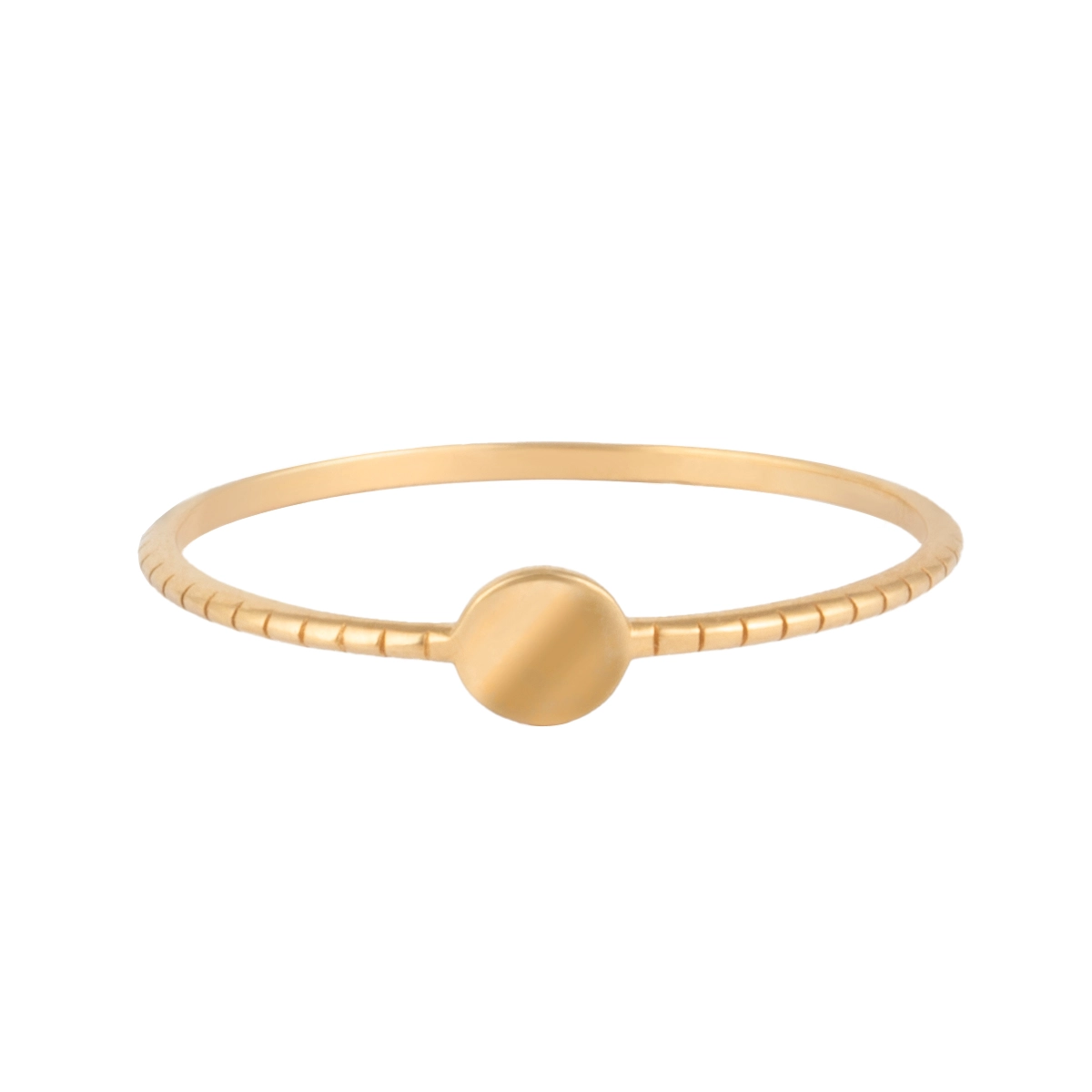 انگشتر طلا 18 عیار زنانه بان گالری مدل مینیمال دایره راه راه-0.57 انگشتر طلا 18 عیار زنانه بان گالری مدل مینیمال دایره راه راه-0.57