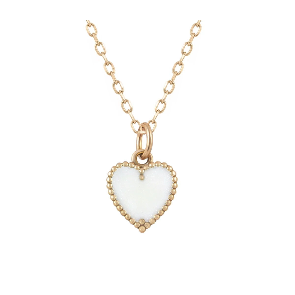 گردنبند طلا زنانه بان گالری مدل قلب ونکلیف سفید-1.71 گردنبند طلا زنانه بان گالری مدل قلب ونکلیف سفید-1.71