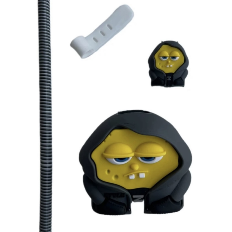 محافظ کابل طرح باب اسفنجی SpongeBob به همراه محافظ شارژر دیواری مجموعه 4 عددی محافظ کابل طرح باب اسفنجی SpongeBob به همراه محافظ شارژر دیواری مجموعه 4 عددی