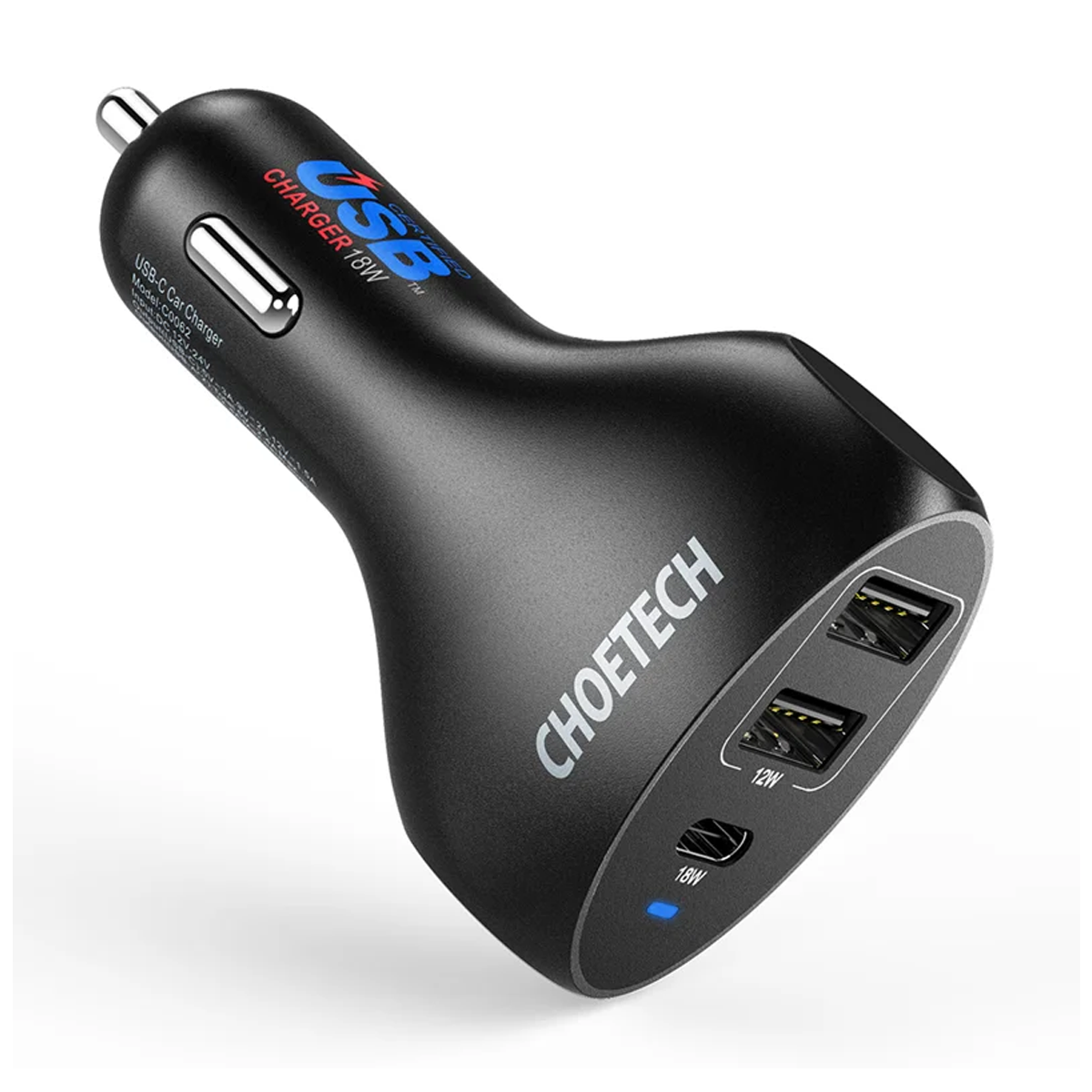 شارژر فندکی چویتک مدل C0062 توان 30 وات-مشکی شارژر فندکی چویتک مدل C0062 توان 30 وات-مشکی