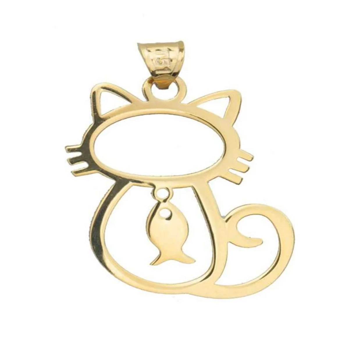 آویز طلا زنانه طلای ترنم طرح گربه-0.38 آویز طلا زنانه طلای ترنم طرح گربه-0.38