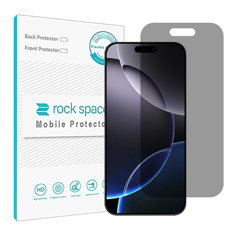 محافظ صفحه نمایش پرایوسی راک اسپیس مدل Shield مناسب برای گوشی موبایل اپل iPhone 16 Pro  محافظ صفحه نمایش پرایوسی راک اسپیس مدل Shield مناسب برای گوشی موبایل اپل iPhone 16 Pro