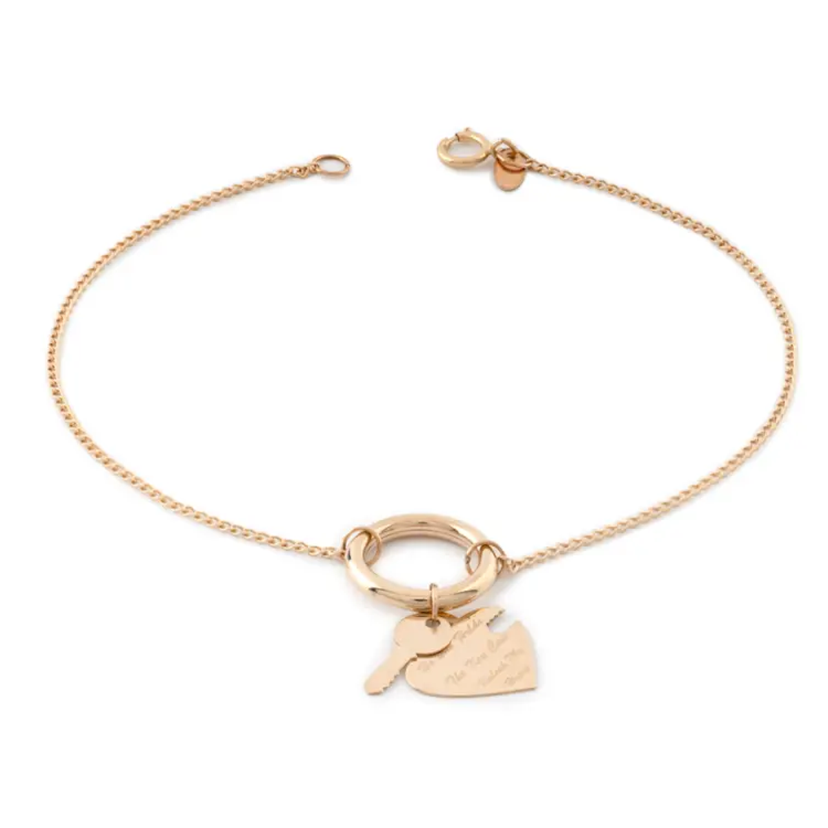 دستبند طلا زنانه مدل  قفل و کليد کد 2415-1.86 دستبند طلا زنانه مدل  قفل و کليد کد 2415-1.86