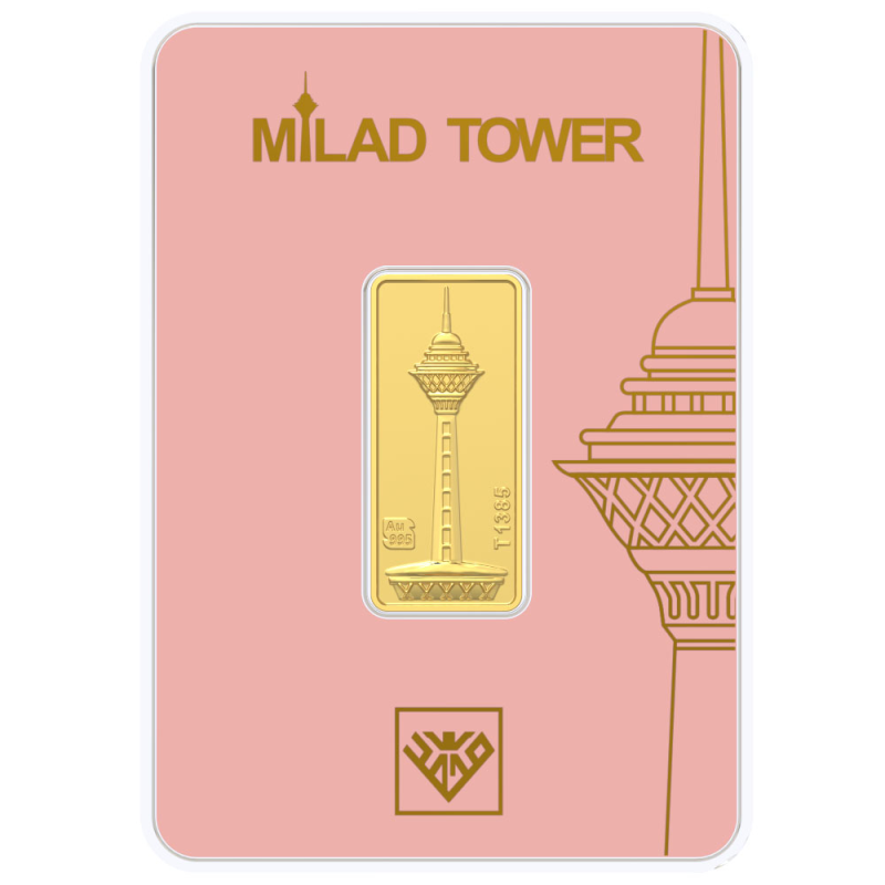 شمش طلا 24 عیار طلای محمد مدل برج میلاد کد SM2000-2.00 شمش طلا 24 عیار طلای محمد مدل برج میلاد کد SM2000-2.00