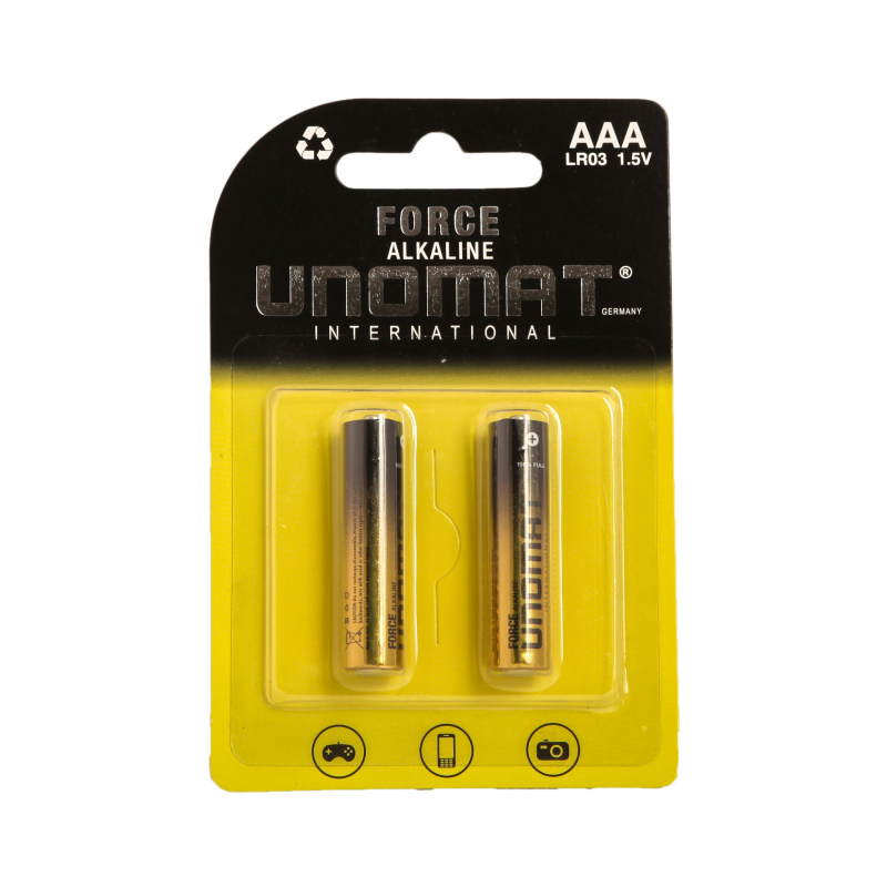 باتری نیم قلمی یونومات مدل Force Alkalaine بسته 2 عددی باتری نیم قلمی یونومات مدل Force Alkalaine بسته 2 عددی