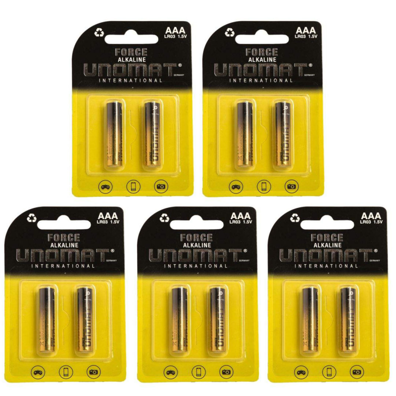 باتری نیم قلمی یونومات مدل Force Alkalaine بسته 10 عددی باتری نیم قلمی یونومات مدل Force Alkalaine بسته 10 عددی