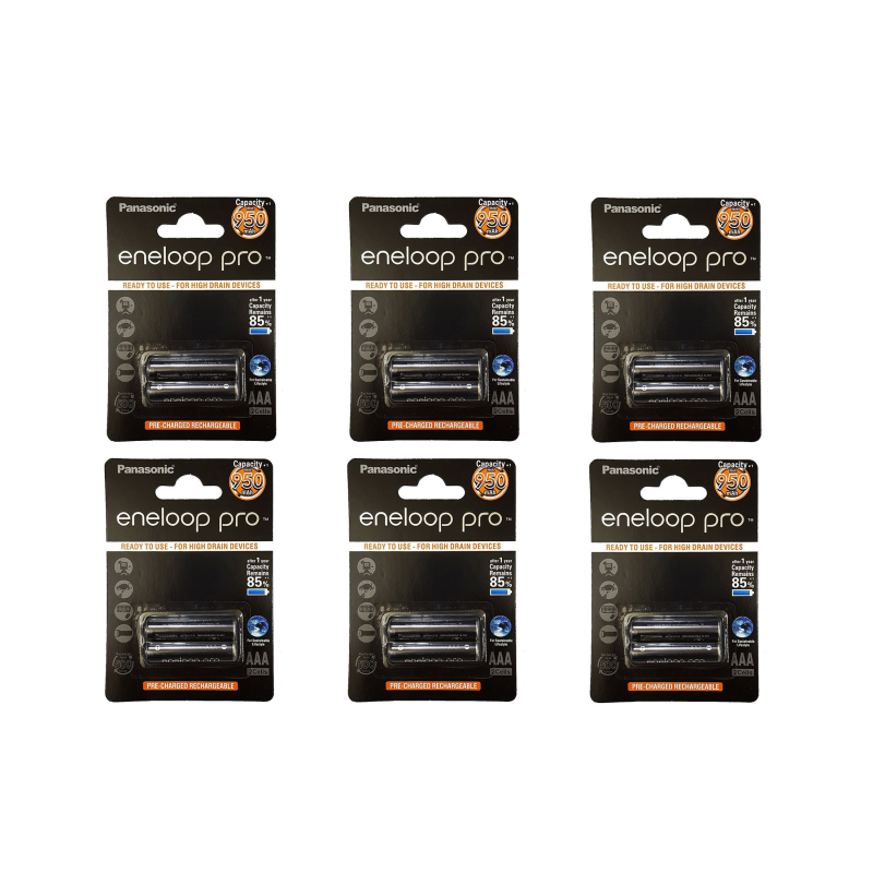 باتری نیم قلمی قابل شارژ پاناسونیک مدل eneloop pro بسته 12 عددی