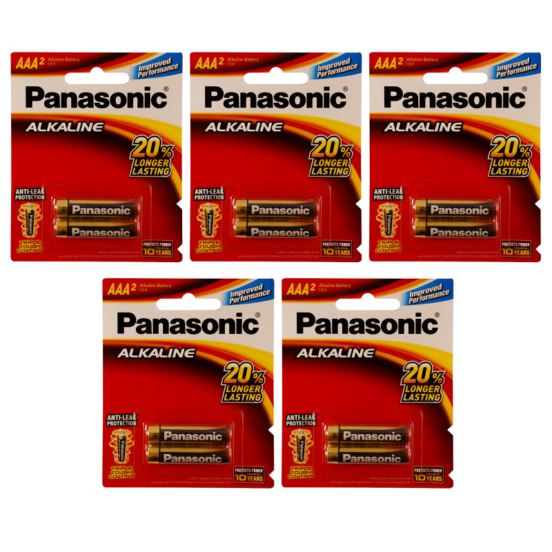 باتری نیم قلمی پاناسونیک مدل LR03T-2B بسته 10 عددی