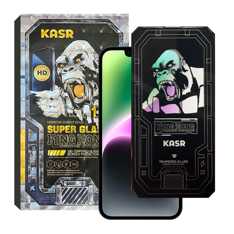محافظ صفحه نمایش کینگ کونگ مدل SUPER GLASS 10D مناسب برای گوشی موبایل اپل iPhone 14 محافظ صفحه نمایش کینگ کونگ مدل SUPER GLASS 10D مناسب برای گوشی موبایل اپل iPhone 14