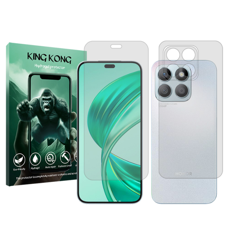 محافظ صفحه نمایش شفاف کینگ کونگ مدل Tough مناسب برای گوشی موبایل آنر X8b به همراه محافظ پشت گوشی محافظ صفحه نمایش شفاف کینگ کونگ مدل Tough مناسب برای گوشی موبایل آنر X8b به همراه محافظ پشت گوشی