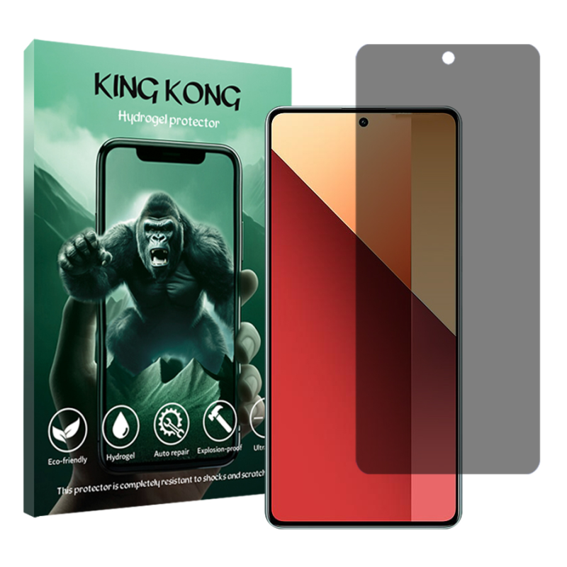 محافظ صفحه نمایش حریم شخصی کینگ کونگ مدل Tough مناسب برای گوشی موبایل شیائومی Redmi Note 13 Pro 4G  محافظ صفحه نمایش حریم شخصی کینگ کونگ مدل Tough مناسب برای گوشی موبایل شیائومی Redmi Note 13 Pro 4G