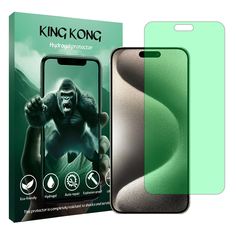محافظ صفحه نمایش گرین لایت کینگ کونگ مدل Tough مناسب برای گوشی موبایل اپل iPhone 15 Pro Max