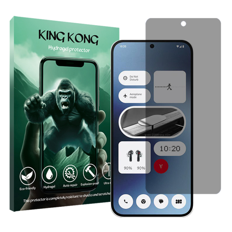 محافظ صفحه نمایش حریم شخصی کینگ کونگ مدل Tough مناسب برای گوشی موبایل ناتینگ Phone 2a محافظ صفحه نمایش حریم شخصی کینگ کونگ مدل Tough مناسب برای گوشی موبایل ناتینگ Phone 2a
