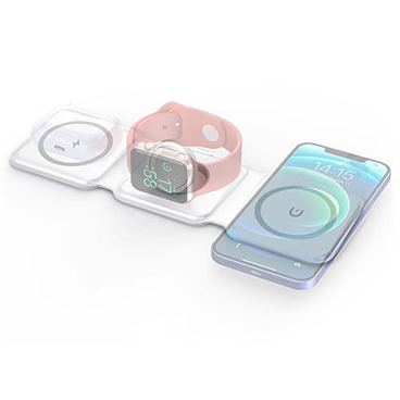 شارژر بی سیم 3 در 1 فورس مدل FPMSINDUC3EN1W MagSafe-سفید شارژر بی سیم 3 در 1 فورس مدل FPMSINDUC3EN1W MagSafe-سفید